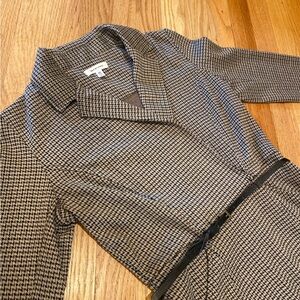 Max Studio Tan and Black Houndstooth Dress